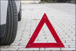 triangle symbol on road