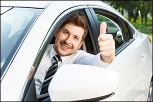 excited car customer